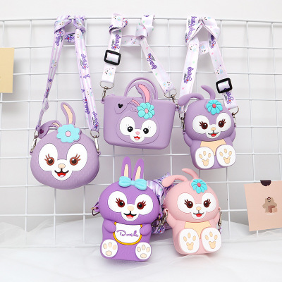 Children's Silicone Small Bag Shoulder Bag Accessories Coin Purse 2021 New Cute Cartoon Cute Baby Shoulder Messenger Bag