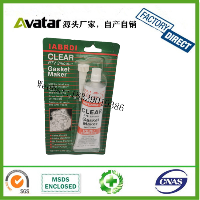 Iabrdi Clear RTV Silicone Gasket Maker Transparent Car Sealant