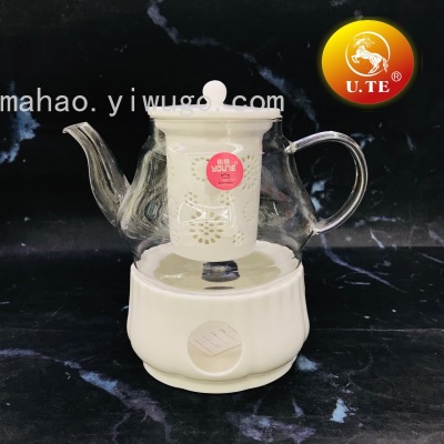 Ceramic Glass Scented Teapot Candle Heating Base Teapot