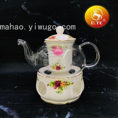 Ceramic Glass Scented Teapot Candle Heating Base Teapot