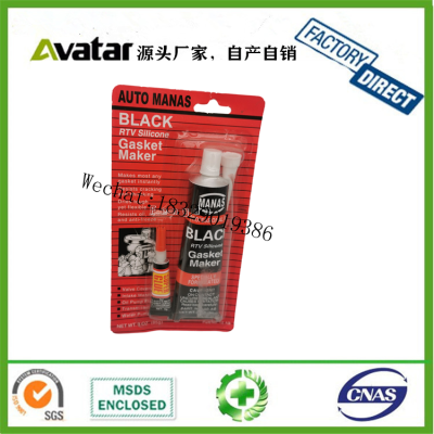 Auto Manas Black RTV Silicone Gasket Maker Engine Glue Silicone Adhesive