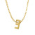 New Gold Stainless Steel A- Z 26 English Letters Piercing Necklace Pendant Stainless Steel Necklace 45cm