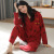 Pajamas Women Autumn Cardigan Cotton Long Sleeve Festive Bright Red Wedding Homewear Loose plus Size Homewear Women Wholesale