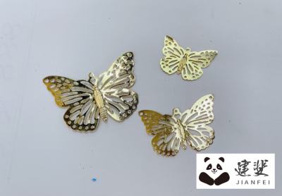Iron Butterfly Grip Pendant Hanfu DIY Material Iron Laminate Huacheng Umbrella Accessories Ornament Accessories