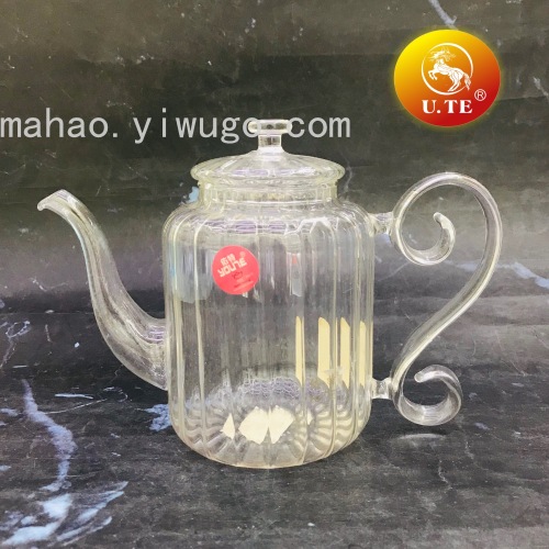 Borosilicate Vertical Grain Glass Teapot