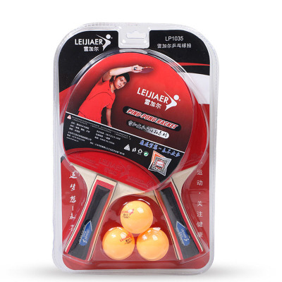 Regail, Leijiaer, Table Tennis Rackets, Inverted Rubber on Both Sides, Horizontal Straight Shot, 1035