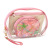 New Diamond Quicksand Pearl Butterfly Three-Piece Cosmetic Bag Portable Portable Large Capacity Storage Wash Bag