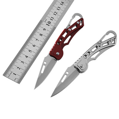 Outdoor Supplies Folding Knife Portable Stainless Steel Self-Defense Mini Key Knife Portable A Folding Knife Pocket Fruit Knife