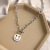 New Titanium Steel Necklace Smiley Face Special-Interest Design Stainless Steel Chain Clavicle Chain