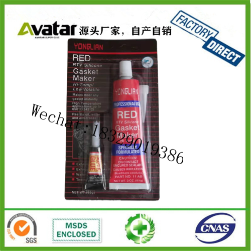 yonglian red rtv silicone gasket maker red car sealing tape 520 adhesive tape