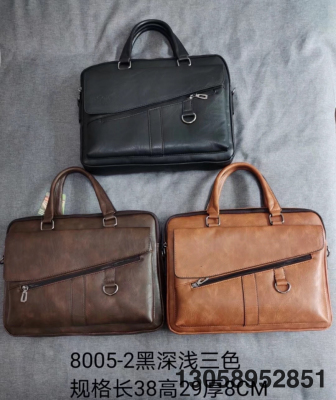 New Men's Bag Briefcase Shoulder Bag Korean Style Handbag Horizontal Fashion Briefcase