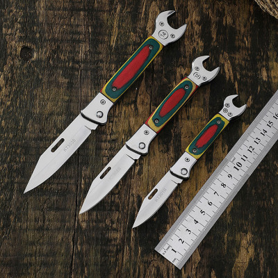 Multifunctional Outdoor Tool Knife Self-Defense Knife Fruit Folding Knife Portable Camping Mini Wrench A Folding Knife