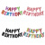 16-Inch Happy Birthday Letter Aluminum Foil Balloon Set Happy Birthday Scene Decorations Arrangementxizan