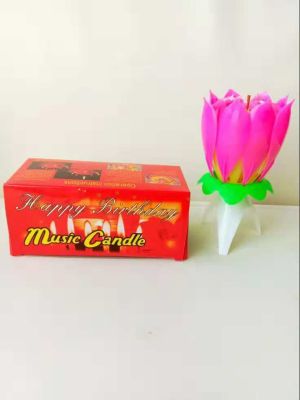 Free Shipping Candle Factory Direct Sales Flowering Music Birthday Candle Singing Candle Single Layer Lotus Candle Wholesale