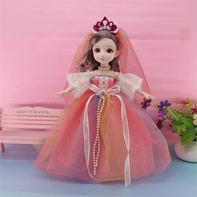 Wholesale 30cm Simulation Baby Wedding Sand Multi-Layer Skirt Medium Doll Toy Little Girl Birthday and Holiday Gift