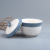 Japanese Snow Glaze Tableware Ceramic Egg Bowl Tureen Creative Stew Bowl Slow Cooker Earless with Lid