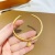 Vietnam Placer Gold Ping An Longevity Lock Pendant Frosted Bracelet Imitation Gold Bracelet Open-Ended Bracelet Women No Color Fading