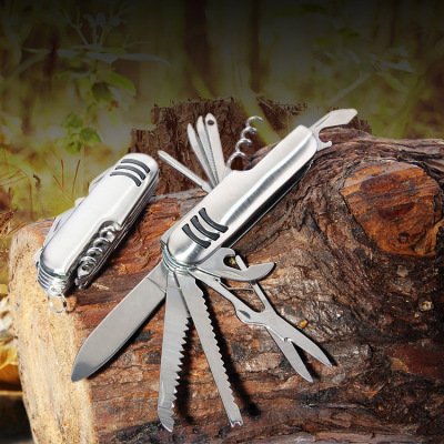 11 Open Multi-Functional Saber Stainless Steel Gift Folding Knife Wild Life-Saving Knife Knife Outdoor Tool Camping Knife