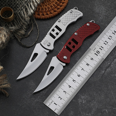 Outdoor Mini Outdoor Folding Knife Stainless Steel Self-Defense Camping Knife Portable a Folding Knife Fruit Portable Key Knife