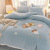 Winter Thicken Thermal Double-Sided Milk Fiber Four-Piece Coral Fleece Crystal Baby Fleece Flannel Velvet Duvet Cover Bed