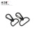 Spot Zinc Alloy Hooks Black Pet Snap Hook Clothing Box and Bag Hardware Accessories Silver Keychain Ribbon Hanging Buckle