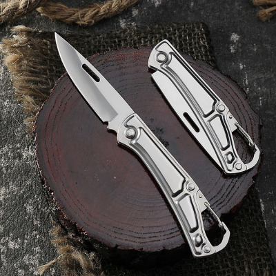 New Mini Outdoor Outdoor Folding Knife Stainless Steel Self-Defense Camping Knife Portable a Folding Knife Fruit Knife Knife