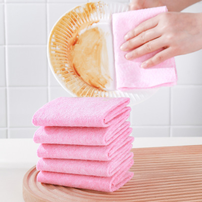 Internet Celebrity Coconut Shell Rag Household Oil Removal Dishcloth Oil-Free Absorbent Lint-Free Cleaning Kitchen Lazy Bowl Brush Towel