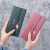 2021 New Multi-Functional Korean Style Simple Leaf Pendant Long Forever Young Three-Fold Wallet Wallet