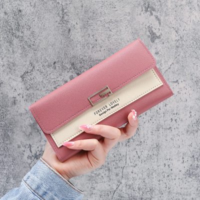 Women's Long Wallet 2021 New Tri-Fold Clutch Multi-Functional Pu Bag Forever Young Wallet