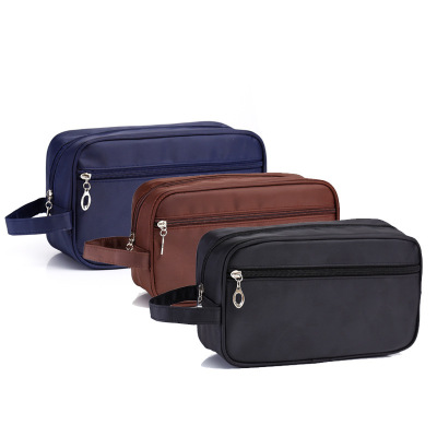Men's Waterproof Double-Layer Wash Bag Cosmetic Bag Large Capacity Personal Hygiene Bag Travel Business Trip Storage Bag Can Be Customized