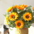 Artificial Flower Single Stem Sunflower SUNFLOWER Fake Flower Bouquet Wedding Window Stage Layout Decorative Crafts