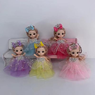 New 13cm Artificial Eye Toy Doll Primary School Student Schoolbag Pendant Female Bag Hanging Doll Doll