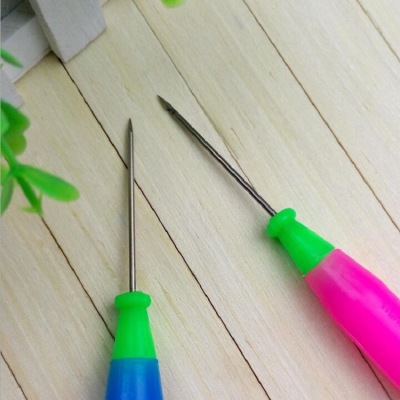 Factory Direct Sales Big Sewing Machine Needles High Quality with Enough Plastic Handle Shoe Awl Straight Awl Upper Shoe Sewing Shoe Tool