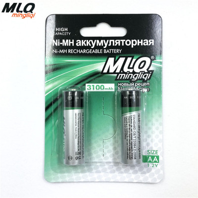 Russian Rechargeable Battery MLQ Minliqi Ni-MH 3100 MA No. 5 Battery Aa1.2v No. 5 Rechargeable Battery