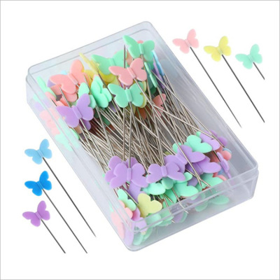 Pp Box Package Butterfly Register Pin Handmade Sewing Patchwork Fixed Register Pin Wholesale Thumbtack