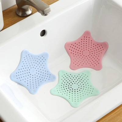 EBay Amazon Five-Pointed Star Kitchen Sink Anti-Blocking Floor Drain Filter Screen Starfish Silicone Strainer