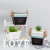 Nordic Style Hemp Rope Retro Square Metal Pots Gardening