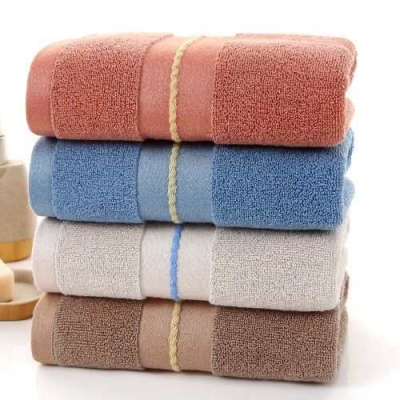 Towel Face Washing Adult Pure Cotton Towel Household Face Cleaning Shower Men and Women Absorbent Face Towel Lint-Free Yellow Stripes