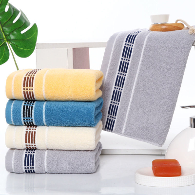 Cotton Towel Roll Face Washing Face Cleansing Thick Absorbent Household Adult Male and Female Students Bath Wipe Face Black Stripe Face Towel