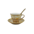 160cc porcelain tea cup sets golden cup and saucer