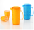 1.3L Plastic PP PS Water Pitcher With 4 Cups Plastic Kettle 