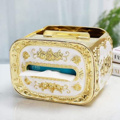 Factory Direct Sales Multi-Functional Tissue Box Home Creative Tissue Box KTV Hotel Supplies European Tissue Box