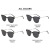 European and American Reflective Lenses Men's Fashion Semi-Rimless Sunglasses 2021 New Aviator Sunglasses Outdoor Cycling and Driving Eyes