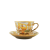 160cc porcelain tea cup sets golden cup and saucer