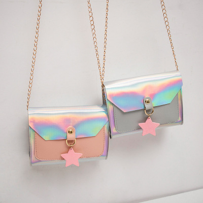 Summer Small Bag for Women 2018 New Ins Laser Bag Mini Chic Chain All-Match Crossbody Small Square Bag