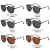 Round Frame Retro Double Beam Metal Sunglasses Men 2021 Sunglasses Polarized Men European and American Aviator Sunglasses Cross-Border Supply
