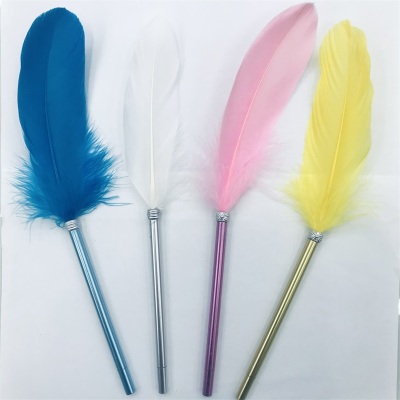 European-Style Retro Feather Gel Pen Student Prize Gift Feather Gift Pen Business Signature Pen Creative Stationery