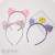 Japanese and Korean Cute Quicksand Cat Ear Headband Sequined Children's Super Cute Headband Cartoon Hair Accessories Female Cross-Border Wholesale