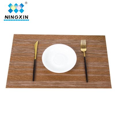 Placemat PVC Non-Slip Heatproof European Style Western Dinner Mat New Gradient Jacquard Dining Table Cushion Disposable Enviromentalprotection Bowl Coaster Wholesale