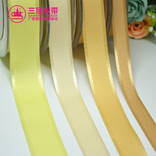 Manufacturer supply Three-Top Single-Sided Polyester Ribbon Personalized Ribbon Ribbon Handmade DIY Accessories Wedding Background Ribbon